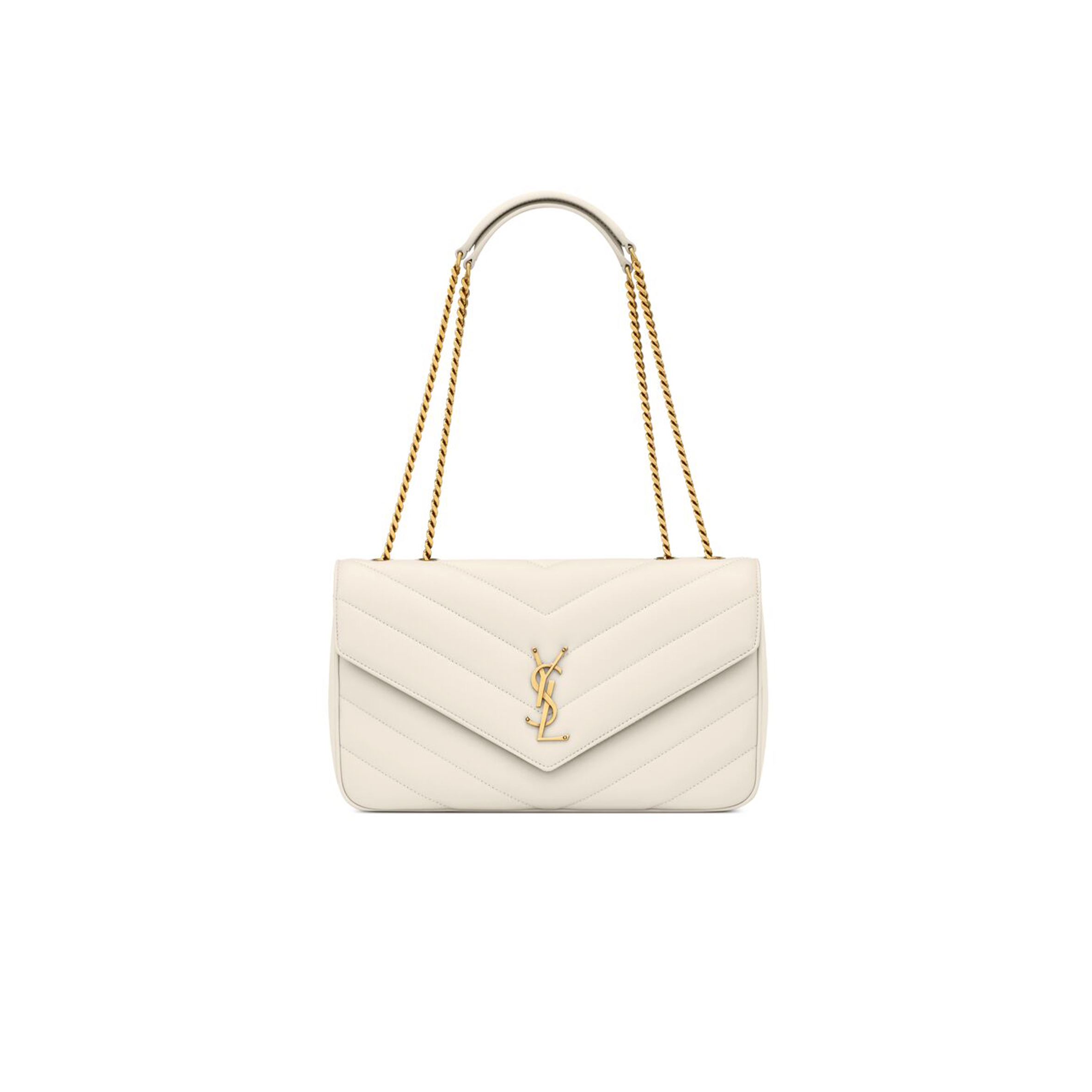 YSL LOULOU MEDIUM IN MATELASSÉ LAMBSKIN 801439AAEAX9207 (29*17*8cm)